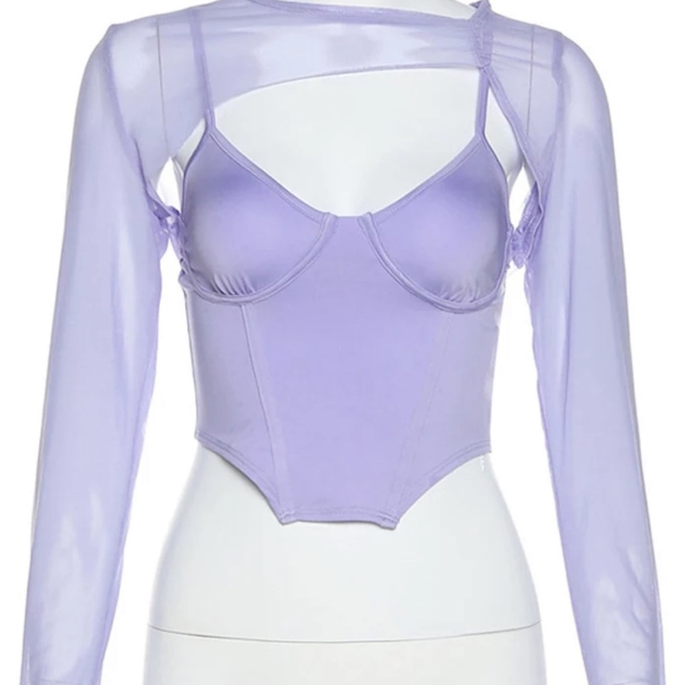 Sexy long sleeve crop top